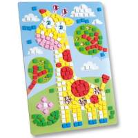 Moosgummi Mosaikbild Giraffe, 405 Teile