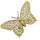 Schmetterlinge gold aus Alupapier 15 Stück, je 6,5 x 4 cm groß