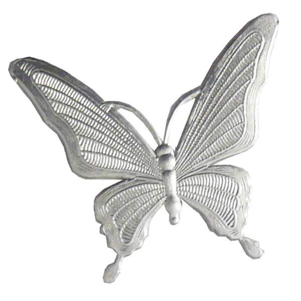 Vögel und Schmetterlinge silber aus Alupapier 10 Stück