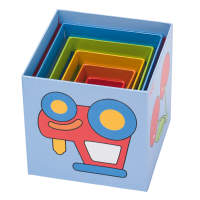 Stapelwürfel 6er Set aus stabilem Karton, Stapelturm