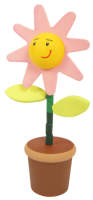 Wackelfigur Blume aus Holz, Wackelblume zum Bemalen