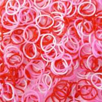 RubberLoops Mix Rot, 500 Stück