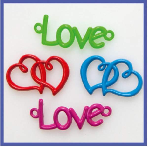 RubberLoops Charms Love, 4 Stück
