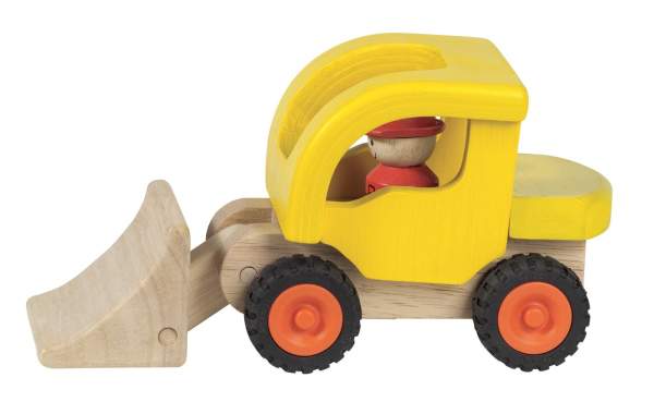 Holz-Radlader gelb, ca. 20x8,5x10 cm