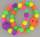 Kunststoffperlen Neonmix 100g, Kreuz, Schädel, Peace, rund
