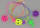 Kunststoffperlen Neonmix 100g, Kreuz, Schädel, Peace, rund