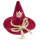 Filzhut bordeaux 2 Stück, 6 cm Miniatur