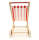 Puppen Buggy rot-weiß Puppenwagen ca. 40 x 34 x 60 cm