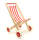 Puppen Buggy rot-weiß Puppenwagen ca. 40 x 34 x 60 cm