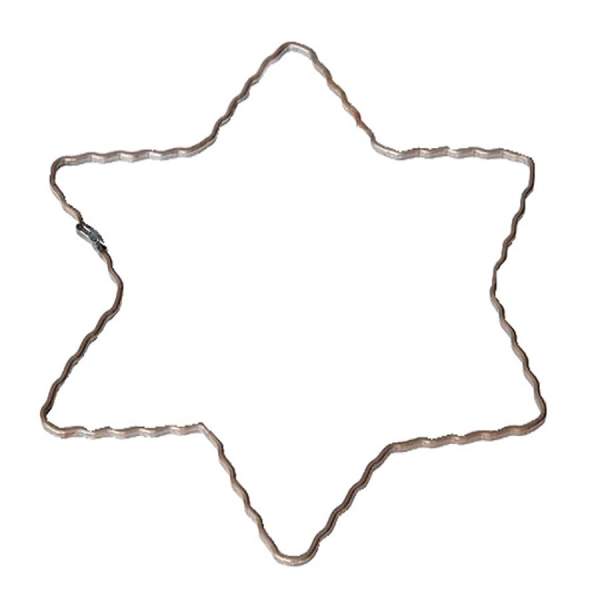 Drahtstern 25 cm groß, Pack mit 10 Stk. aus gewelltem Flachdraht