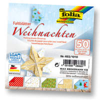 Faltblätter Weihnachten 20x20 cm, 50 Blatt in 5 Motiven