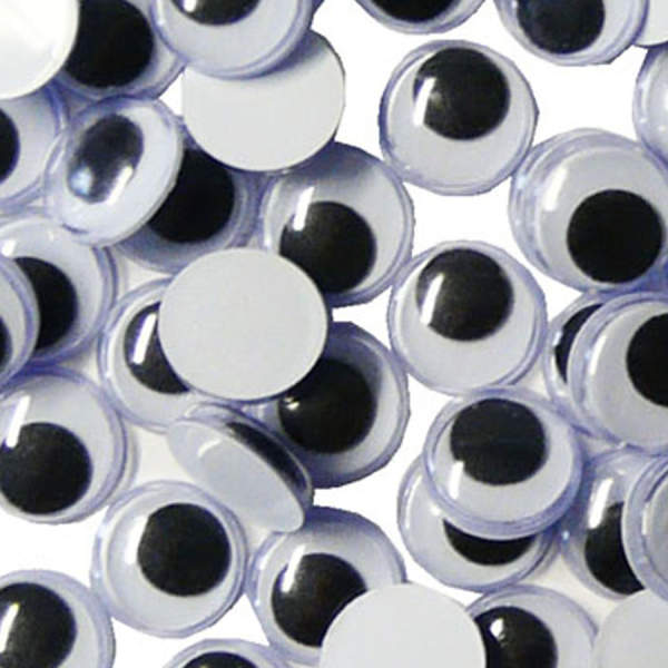 Wackelaugen 12 mm rund 100 Stück