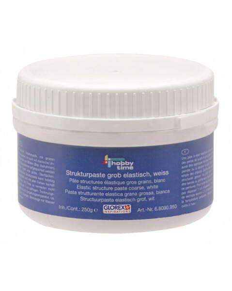Strukturpaste grob weiß, 250g elastisch mit Quarzsand