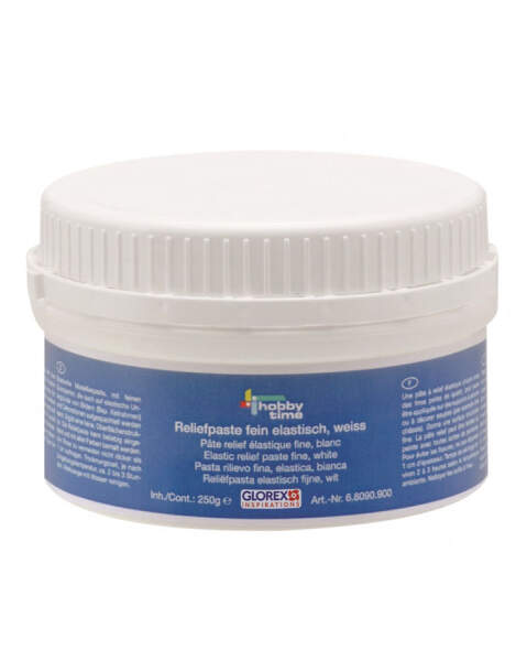 Strukturpaste fein weiß, 250g Reliefpaste mit Quarzsand