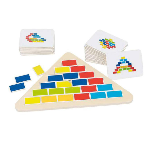 Segmentpuzzle Dreieck aus Holz, 25 x 16 x 0,8 cm