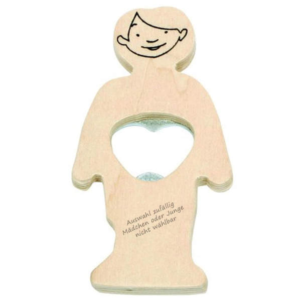 Flaschenöffner aus Holz, 1 Stück Modell Junge oder Mädchen