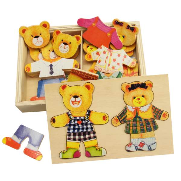 Bärenfamilie Ankleidepuzzle