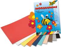 Moosgummi Set10 Bögen Moosgummiplatten farbig sortiert, 29x40 cm