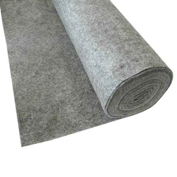Bastelfilz Rolle Grau meliert 45 cm x 5 m, 150 g/m²