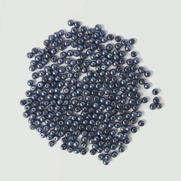 Glaswachsperlen 4 mm blau, 180 Stück, ca. 15g