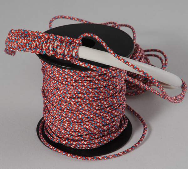 Flechtschnur 2mm,Rot/Blau/Weiß, 1 Rolle 50 m