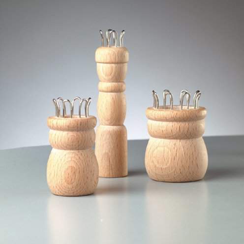 Strickliesl 6 Nägel, ø Loch 15 mm 34 x 50 mm roh