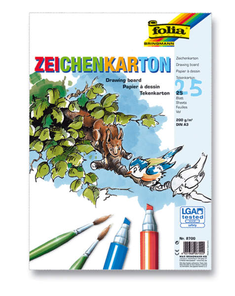 Zeichenkarton weiß DIN A3, 50 Blatt, 120 g/m²