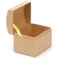 Schmuckbox, Pappbox, braun, 11,5x9x9,5cm Truhe