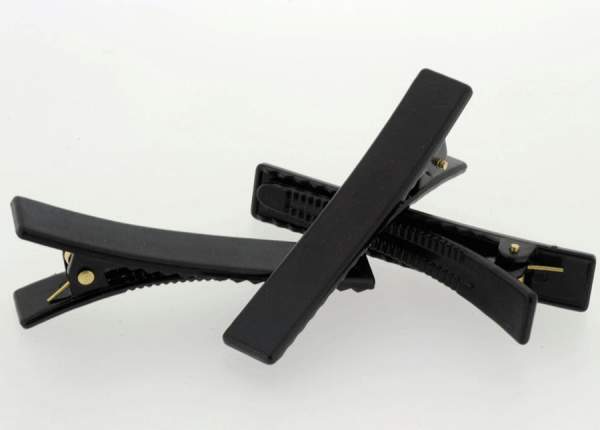 Haarspange schwarz 6 cm groß, 5 Stück Haarspangen