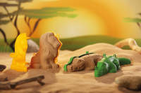 Sandormen 3D Sandfiguren Set mit 4 großen Tierformen aus Kunststoff
