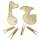 Bastelset mit 6 lustigen Tieren und 12 Klammern, Wäscheklammern Set