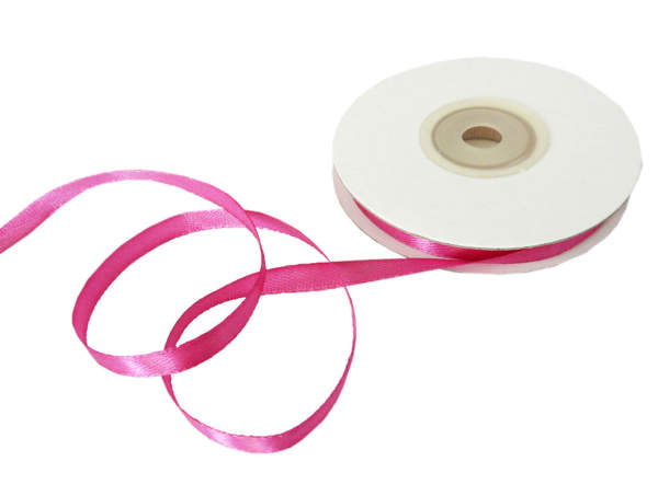 Satinband fuchsia, Rolle 6mm breit, 25m lang