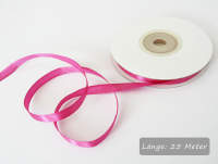 Satinband fuchsia, Rolle 6mm breit, 25m lang