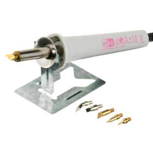 Brandmalkolben inkl. 6 Brennspitzen - mit Stecker für die Schweiz