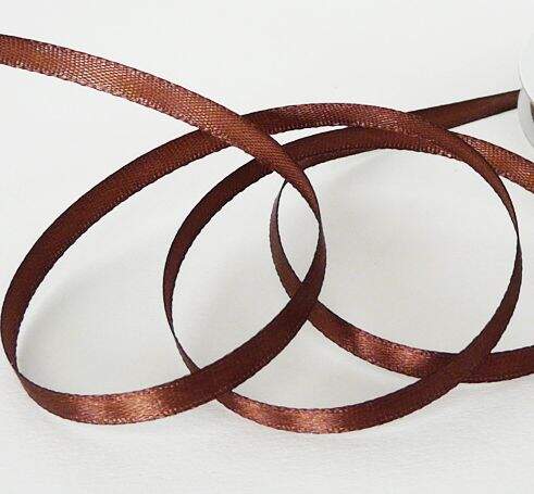 Satinband braun, Rolle 10mm breit 10m lang