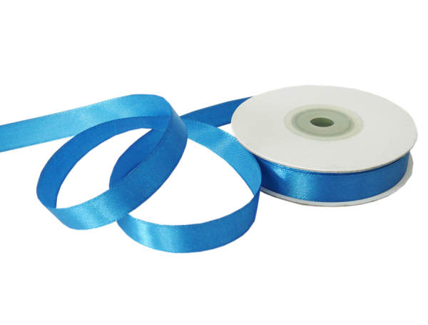 Satinband blau, Rolle 12mm breit, 25m lang