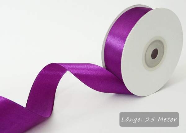 Satinband lila, Rolle 25mm breit, 25m lang