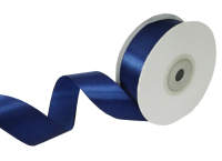 Satinband marineblau, dunkelblau, Rolle 25mm breit, 25m lang