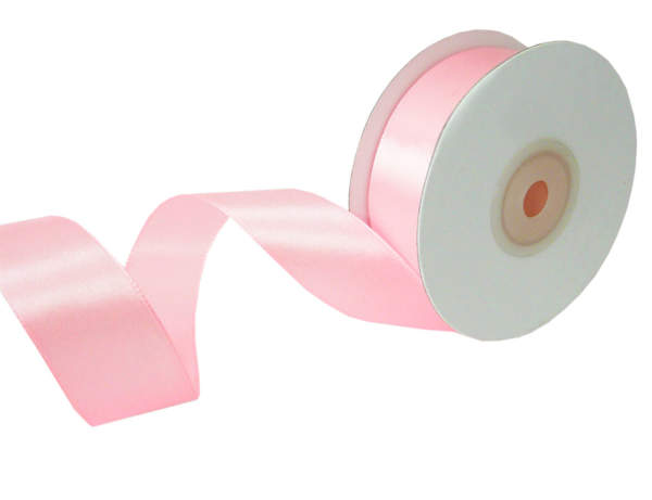 Satinband rosa, Rolle 25mm breit, 25m lang