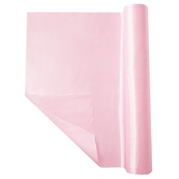 Tischläufer Satin hellrosa Rolle 36cm breit 9m lang