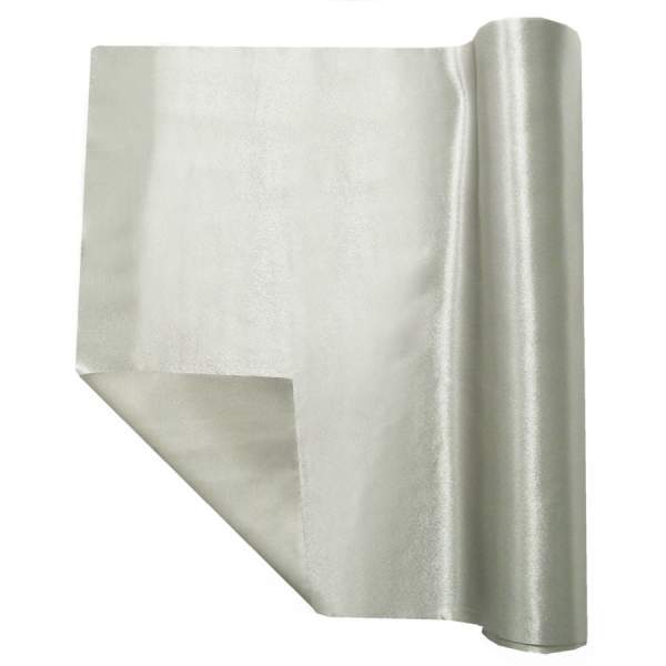 Tischläufer Satin silber Rolle 36cm breit 9m lang