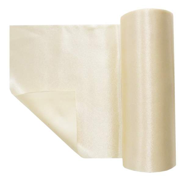 Tischläufer Satin creme Satin Tischband creme Rolle 16cm breit 9m lang