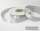 Satinband Punkte silber, Rolle 12mm breit, 25m lang