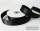 Satinband Punkte schwarz, Rolle 25mm breit, 25m lang