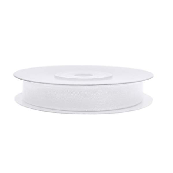 Chiffonband weiß, 1 Rolle 6mm breit, 25m lang