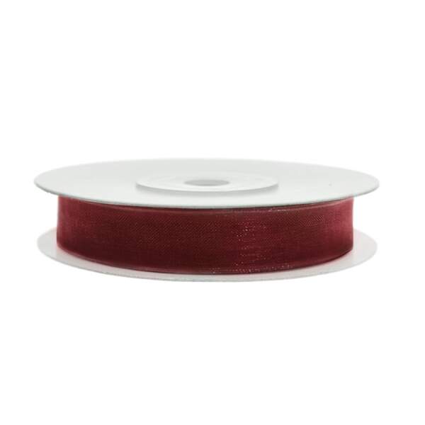 Chiffonband dunkelrot, Rolle 6mm breit, 25m lang