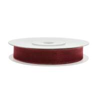 Chiffonband dunkelrot, Rolle 6mm breit, 25m lang