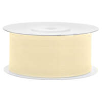 Chiffonband hellcreme, Rolle 38mm breit, 25m lang