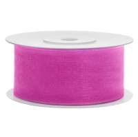 Chiffonband rosa, Rolle 38mm breit, 25m lang