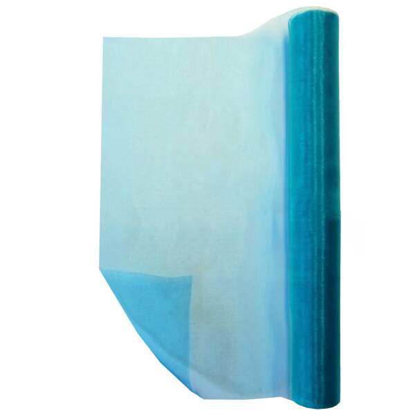 Tischband Organza Chiffon türkis Rolle 36cm breit 9m lang